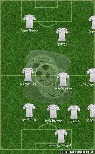 FC Zestafoni 3-4-1-2 football formation