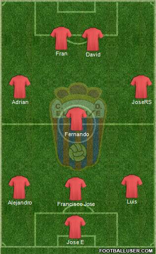 C.D. Eldense 4-4-1-1 football formation