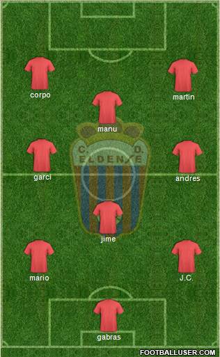 C.D. Eldense 4-5-1 football formation
