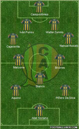 Aldosivi 5-3-2 football formation