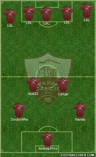 Trapani 5-4-1 football formation