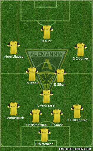 TSV Alemannia Aachen 4-5-1 football formation