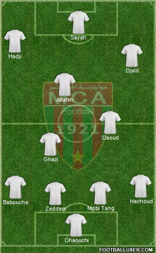 Mouloudia Club d'Alger 4-3-3 football formation