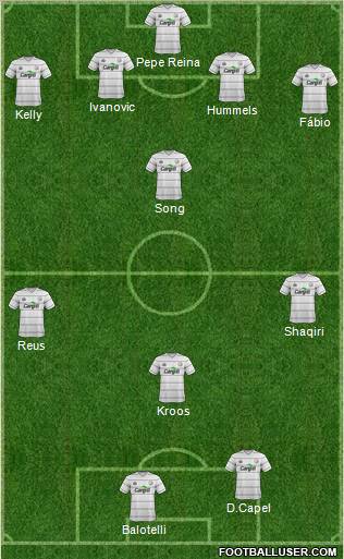 Hereford United 4-1-3-2 football formation