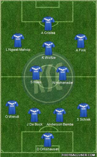 Karlsruher SC 4-2-3-1 football formation