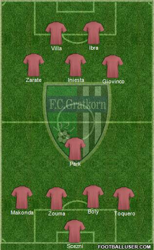 FC Gratkorn 4-1-3-2 football formation