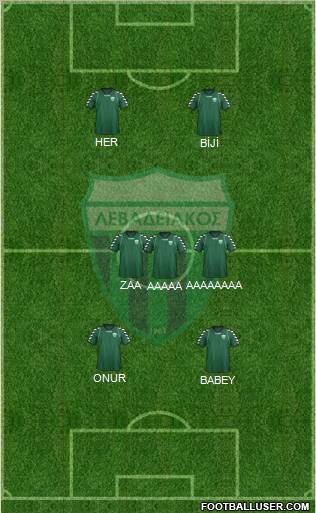 APO Levadeiakos 4-3-1-2 football formation
