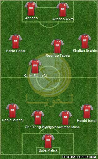 Al-Lekhwiya 4-4-2 football formation
