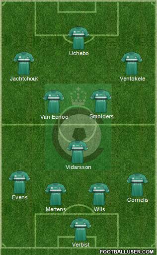 KSV Cercle Brugge 4-3-3 football formation