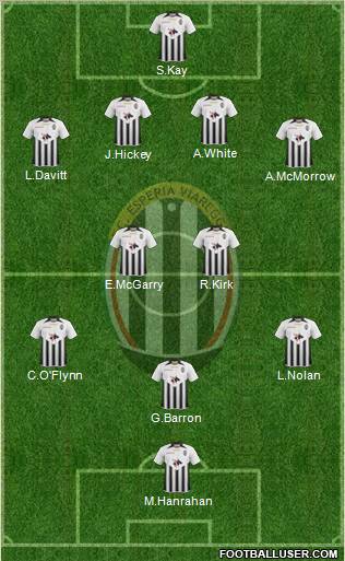 Esperia Viareggio 4-2-3-1 football formation