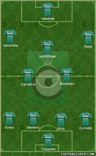 KSV Cercle Brugge 4-5-1 football formation