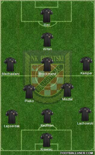 NK Hrvatski Dragovoljac 3-5-1-1 football formation