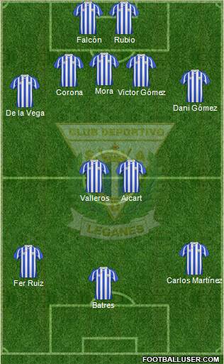 C.D. Leganés S.A.D. 4-2-3-1 football formation