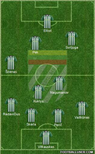VFK Zalgiris Vilnius 4-2-3-1 football formation