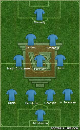 Vejle Boldklub 4-5-1 football formation