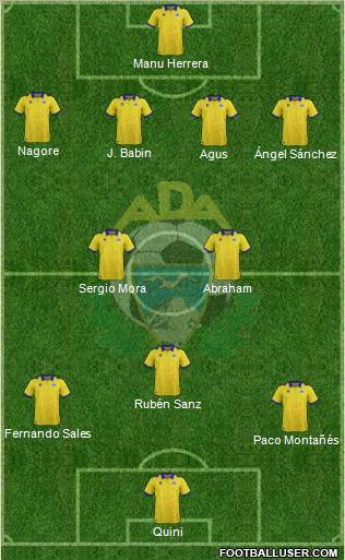 A.D. Alcorcón 3-5-1-1 football formation