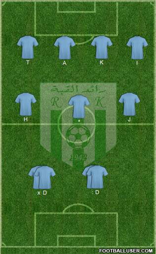 Raed Chabab Kouba 4-2-2-2 football formation