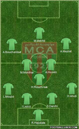 Mouloudia Club d'Alger 4-3-2-1 football formation