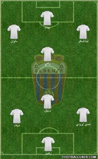 C.D. Eldense 3-4-3 football formation