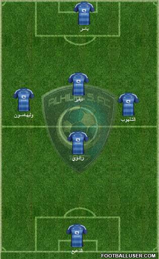 Al-Hilal (KSA) 5-4-1 football formation