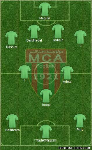 Mouloudia Club d'Alger 4-2-1-3 football formation