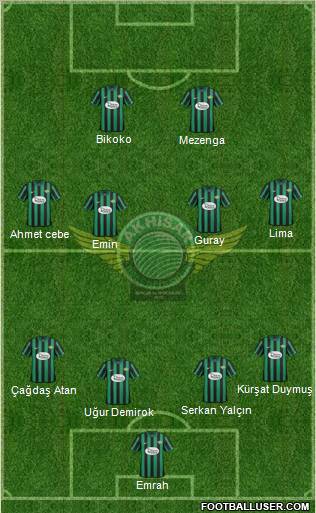 Akhisar Belediye ve Gençlik 4-4-1-1 football formation