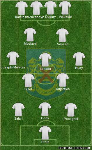 KSK Beveren 3-5-2 football formation