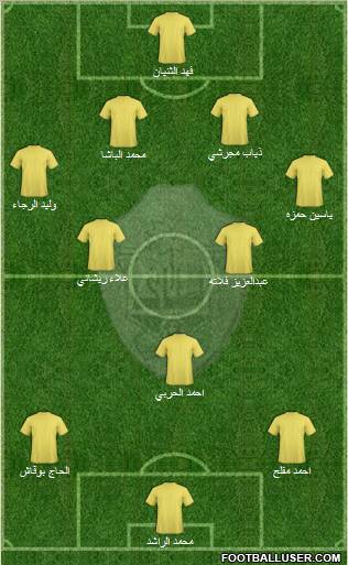 Al-Ta'ee 5-4-1 football formation