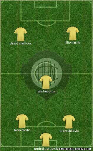 A Rio Negro C (AM) 4-1-2-3 football formation