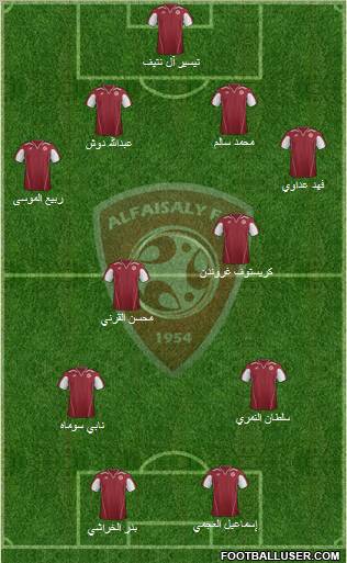 Al-Faysali (KSA) 4-4-2 football formation