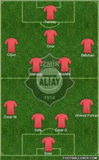 Altay 4-4-1-1 football formation