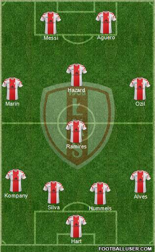 Lodzki Klub Sportowy 4-4-2 football formation