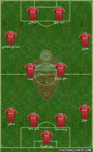 Al-Ahli (UAE) 4-4-2 football formation