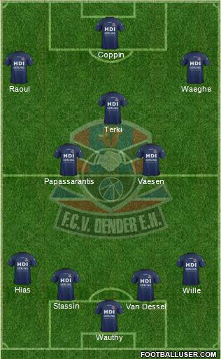 FCV Dender E.H. 4-3-3 football formation