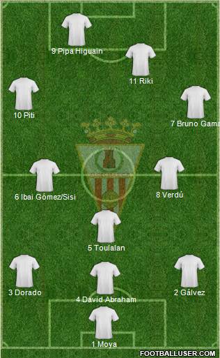 Algeciras C.F. 3-5-2 football formation