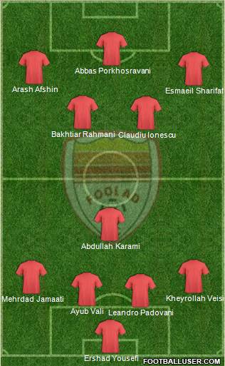 Foulad Khuzestan football formation