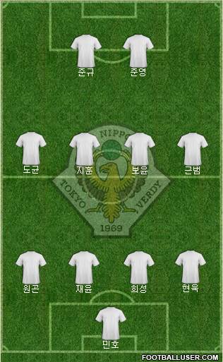 Tokyo Verdy 4-4-2 football formation