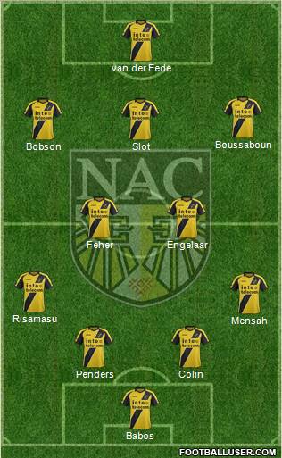 NAC Breda 4-1-3-2 football formation