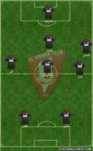 Al-Wahda (KSA) 4-3-2-1 football formation