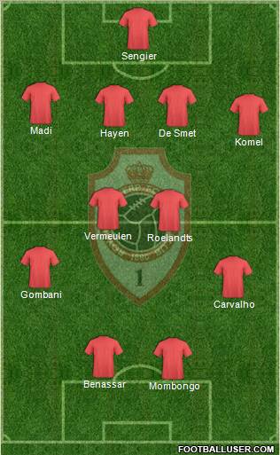 R Antwerp FC 4-2-2-2 football formation