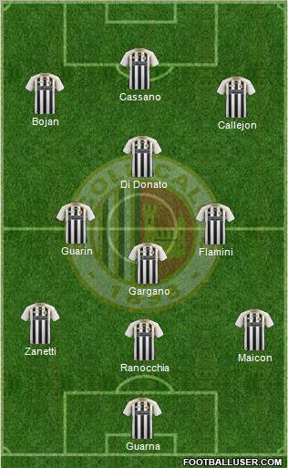 Ascoli 3-4-2-1 football formation