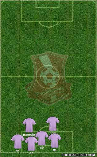 AD Ramonense 4-4-2 football formation