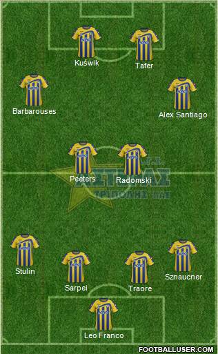 AGS Asteras Tripolis football formation