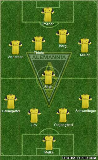 TSV Alemannia Aachen 4-1-4-1 football formation