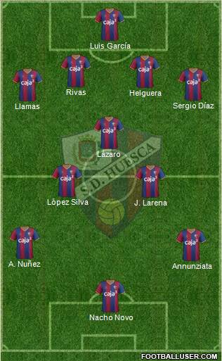 S.D. Huesca 4-1-4-1 football formation