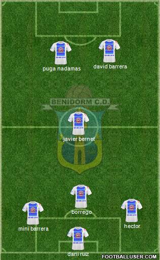 Benidorm C.D. 4-4-1-1 football formation