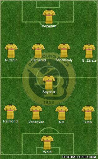 BSC Young Boys 4-1-4-1 football formation