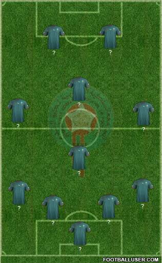 Morocco 4-2-2-2 football formation