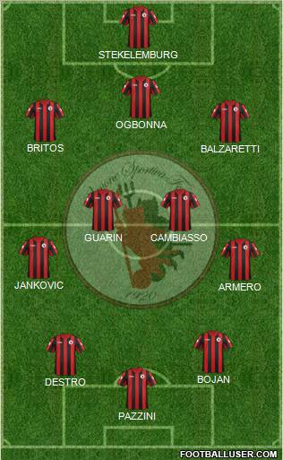 Foggia 3-4-3 football formation