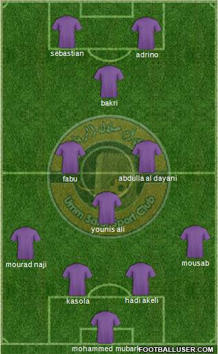 Umm-Salal Sports Club 4-3-3 football formation